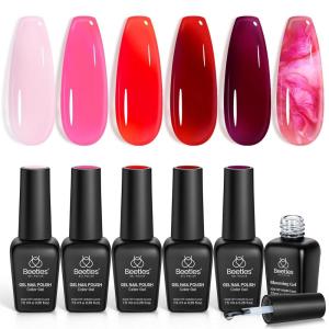 imageBeetles 4th of July Gel Nail Polish Set  6 Colors Independence Spark Cat Eye Gel Polish Kit Glitter Blue Red White Sliver Gold with Magnet amp Stickers Soak Off Uv Nail Art at Home Gift for WomenCupids Crush