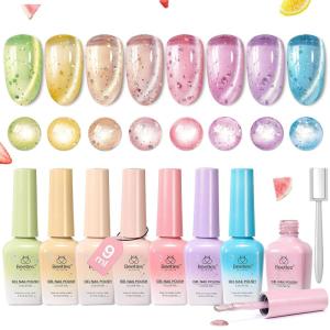 imageBeetles Pastel Gel Polish Set  Afternoon Desserts Collection 6 Colors Pastel Purple Yellow Blue Pink Trendy Colors Uv LED Lamp Salon DIY at Home Nails Gifts for Women Nails000Bubbly Mixology