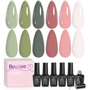 imageBeetles Pastel Gel Polish Set  Afternoon Desserts Collection 6 Colors Pastel Purple Yellow Blue Pink Trendy Colors Uv LED Lamp Salon DIY at Home Nails Gifts for Women NailsATranquil Grace