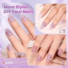 image:imageBeetles Neon Gel Nail Polish  Dreamy Summer Nails Art 6 Colors Hot Pink Blue Yellow Green Summer Gel Nail Polish Set Soak Off UV LED Bright Rainbow Neon Nails Art LongLasting Manicure SalonTaro Milk Tea