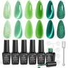 image:imageBeetles Pink Gel Nail Polish Set  Rosy Diamond Hot Pink Glitter Gel Polish 6 Colors Sparkly Soak Off UV LED Gel Nail Polish for DIY Nail Art Salon Manicure Gift for Women000Enchanted Forest