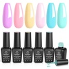image:imageBeetles Pink Gel Nail Polish Set  Rosy Diamond Hot Pink Glitter Gel Polish 6 Colors Sparkly Soak Off UV LED Gel Nail Polish for DIY Nail Art Salon Manicure Gift for WomenPastel Gel Color