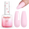 image:imageBeetles Pink Gel Polish  Strawberry Cream 15ML051Fl Oz Light Pink Gel Nail Polish Same Color Same Bottle Soak Off UV LED Lamp Summer Nails Art LongLasting Manicure Salon DIY HomeBarely Pink