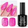 image:imageBeetles Pink Gel Polish  Strawberry Cream 15ML051Fl Oz Light Pink Gel Nail Polish Same Color Same Bottle Soak Off UV LED Lamp Summer Nails Art LongLasting Manicure Salon DIY HomeB  Shimmery Pink  Hot Pink Glitter