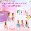 image:imageBeetles Pink Gel Polish Set  Ballet Rosa HemaFree Collection 6 Colors Nude Pink Colors Gel Kit with PreSwatched Color Card Soak Off UV LED Polish for DIY Nail Art Home Salon Gifts000Petal Charm