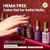 image:imageBeetles Pink Gel Polish Set  Ballet Rosa HemaFree Collection 6 Colors Nude Pink Colors Gel Kit with PreSwatched Color Card Soak Off UV LED Polish for DIY Nail Art Home Salon GiftsCassis Night