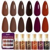 image:imageBeetles Pink Gel Polish Set  Ballet Rosa HemaFree Collection 6 Colors Nude Pink Colors Gel Kit with PreSwatched Color Card Soak Off UV LED Polish for DIY Nail Art Home Salon Gifts000Midnight Serenity