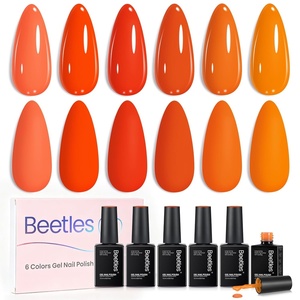 image:imageBeetles Neon Gel Nail Polish  Dreamy Summer Nails Art 6 Colors Hot Pink Blue Yellow Green Summer Gel Nail Polish Set Soak Off UV LED Bright Rainbow Neon Nails Art LongLasting Manicure SalonScarlet Sunset