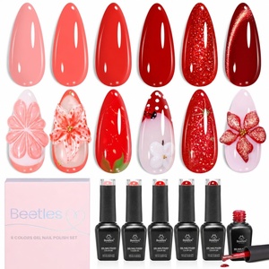 image:imageBeetles Neon Gel Nail Polish  Dreamy Summer Nails Art 6 Colors Hot Pink Blue Yellow Green Summer Gel Nail Polish Set Soak Off UV LED Bright Rainbow Neon Nails Art LongLasting Manicure SalonNeon Flame