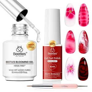 image:imageBeetles Neon Gel Nail Polish  Dreamy Summer Nails Art 6 Colors Hot Pink Blue Yellow Green Summer Gel Nail Polish Set Soak Off UV LED Bright Rainbow Neon Nails Art LongLasting Manicure SalonClear Blooming Gel