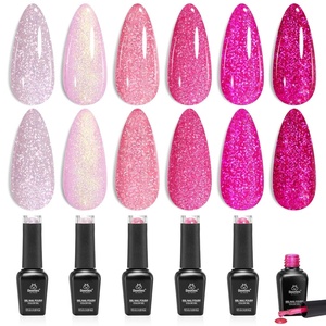 image:imageBeetles Pink Gel Nail Polish Set  Rosy Diamond Hot Pink Glitter Gel Polish 6 Colors Sparkly Soak Off UV LED Gel Nail Polish for DIY Nail Art Salon Manicure Gift for WomenRosy Diamond