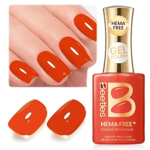 image:imageBeetles Pink Gel Polish  Baby Flush Full Size 15ML051Fl Oz Hema Free Pink Gel Nail Polish Soak Off UV LED Lamp Bright Summer Nails Art Manicure Salon DIY NailsM  Creme Orange  Frosted Persimmon