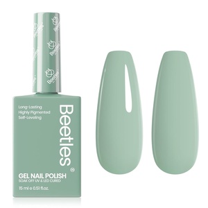 image:imageBeetles Pink Gel Polish  Baby Flush Full Size 15ML051Fl Oz Hema Free Pink Gel Nail Polish Soak Off UV LED Lamp Bright Summer Nails Art Manicure Salon DIY NailsH  Creme Green  Misty Sage