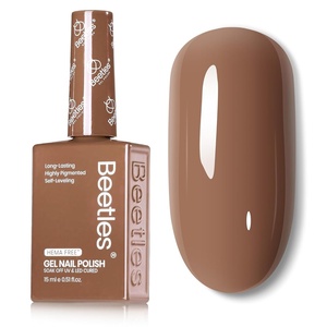 image:imageBeetles Pink Gel Polish  Baby Flush Full Size 15ML051Fl Oz Hema Free Pink Gel Nail Polish Soak Off UV LED Lamp Bright Summer Nails Art Manicure Salon DIY NailsI  Creme Brown  Hemafree Latte Haze