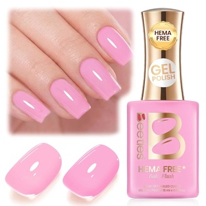 image:imageBeetles Pink Gel Polish  Baby Flush Full Size 15ML051Fl Oz Hema Free Pink Gel Nail Polish Soak Off UV LED Lamp Bright Summer Nails Art Manicure Salon DIY NailsB  Creme  Baby Flush