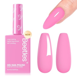 image:imageBeetles Pink Gel Polish  Baby Flush Full Size 15ML051Fl Oz Hema Free Pink Gel Nail Polish Soak Off UV LED Lamp Bright Summer Nails Art Manicure Salon DIY NailsB  Creme Pink  First Crush