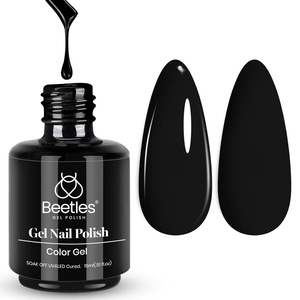 image:imageBeetles Pink Gel Polish  Strawberry Cream 15ML051Fl Oz Light Pink Gel Nail Polish Same Color Same Bottle Soak Off UV LED Lamp Summer Nails Art LongLasting Manicure Salon DIY HomeG  Creme Black  Audrey Black