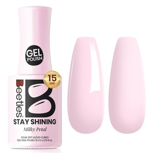 image:imageBeetles Pink Gel Polish  Strawberry Cream 15ML051Fl Oz Light Pink Gel Nail Polish Same Color Same Bottle Soak Off UV LED Lamp Summer Nails Art LongLasting Manicure Salon DIY HomeB  Creme Pink  Milky Petal