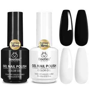 image:imageBeetles Pink Gel Polish  Strawberry Cream 15ML051Fl Oz Light Pink Gel Nail Polish Same Color Same Bottle Soak Off UV LED Lamp Summer Nails Art LongLasting Manicure Salon DIY HomeBlack and White
