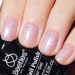 image:imageBeetles Pink Gel Polish  Strawberry Cream 15ML051Fl Oz Light Pink Gel Nail Polish Same Color Same Bottle Soak Off UV LED Lamp Summer Nails Art LongLasting Manicure Salon DIY HomeLuminous Mirage