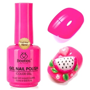 image:imageBeetles Pink Gel Polish  Strawberry Cream 15ML051Fl Oz Light Pink Gel Nail Polish Same Color Same Bottle Soak Off UV LED Lamp Summer Nails Art LongLasting Manicure Salon DIY HomeDragonfruit Pink