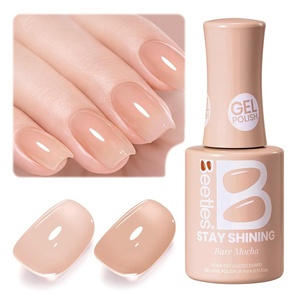 image:imageBeetles Pink Gel Polish  Strawberry Cream 15ML051Fl Oz Light Pink Gel Nail Polish Same Color Same Bottle Soak Off UV LED Lamp Summer Nails Art LongLasting Manicure Salon DIY HomeB  Sheer Pink  Bare Mocha