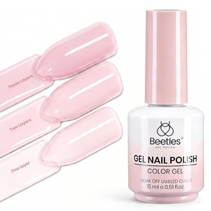 image:imageBeetles Pink Gel Polish  Strawberry Cream 15ML051Fl Oz Light Pink Gel Nail Polish Same Color Same Bottle Soak Off UV LED Lamp Summer Nails Art LongLasting Manicure Salon DIY HomeA  Sheer Nude Pink  Sakura Pudding