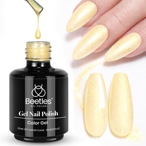 image:imageBeetles Pink Gel Polish  Strawberry Cream 15ML051Fl Oz Light Pink Gel Nail Polish Same Color Same Bottle Soak Off UV LED Lamp Summer Nails Art LongLasting Manicure Salon DIY HomeK  Shimmery Yellow  Gilded Sugar