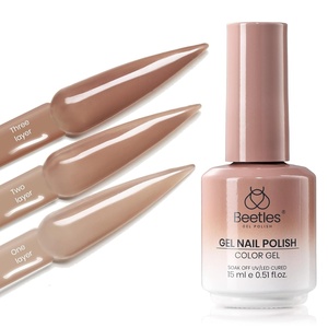 image:imageBeetles Pink Gel Polish  Strawberry Cream 15ML051Fl Oz Light Pink Gel Nail Polish Same Color Same Bottle Soak Off UV LED Lamp Summer Nails Art LongLasting Manicure Salon DIY HomeI  Sheer Brown  Soft Brew