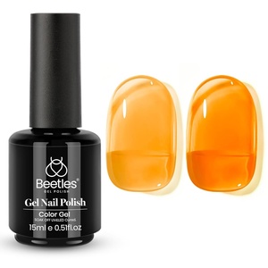image:imageBeetles Pink Gel Polish  Strawberry Cream 15ML051Fl Oz Light Pink Gel Nail Polish Same Color Same Bottle Soak Off UV LED Lamp Summer Nails Art LongLasting Manicure Salon DIY HomeOrange Burst
