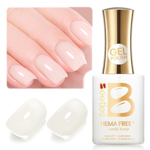image:imageBeetles Pink Gel Polish  Strawberry Cream 15ML051Fl Oz Light Pink Gel Nail Polish Same Color Same Bottle Soak Off UV LED Lamp Summer Nails Art LongLasting Manicure Salon DIY HomeA  Sheer White  Vanilla Scoop