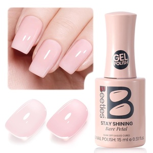image:imageBeetles Pink Gel Polish  Strawberry Cream 15ML051Fl Oz Light Pink Gel Nail Polish Same Color Same Bottle Soak Off UV LED Lamp Summer Nails Art LongLasting Manicure Salon DIY HomeB  Sheer Pink  Bare Petal