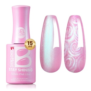 image:imageBeetles Pink Gel Polish  Strawberry Cream 15ML051Fl Oz Light Pink Gel Nail Polish Same Color Same Bottle Soak Off UV LED Lamp Summer Nails Art LongLasting Manicure Salon DIY HomeJ  Pearl Purple  Nebula Pink Glow