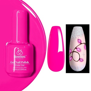 image:imageBeetles Pink Gel Polish  Strawberry Cream 15ML051Fl Oz Light Pink Gel Nail Polish Same Color Same Bottle Soak Off UV LED Lamp Summer Nails Art LongLasting Manicure Salon DIY HomeB  Glow Pink  Luminous Pink
