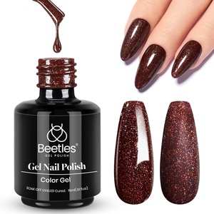 image:imageBeetles Pink Gel Polish  Strawberry Cream 15ML051Fl Oz Light Pink Gel Nail Polish Same Color Same Bottle Soak Off UV LED Lamp Summer Nails Art LongLasting Manicure Salon DIY HomeI  Shimmery Brown  Jazz Club
