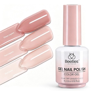 image:imageBeetles Pink Gel Polish  Strawberry Cream 15ML051Fl Oz Light Pink Gel Nail Polish Same Color Same Bottle Soak Off UV LED Lamp Summer Nails Art LongLasting Manicure Salon DIY HomeA  Sheer Nude PInk  Rose Milk