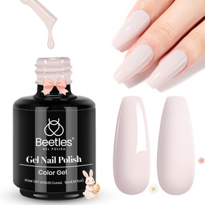 image:imageBeetles Pink Gel Polish  Strawberry Cream 15ML051Fl Oz Light Pink Gel Nail Polish Same Color Same Bottle Soak Off UV LED Lamp Summer Nails Art LongLasting Manicure Salon DIY HomeE  Creme Nude  Stone Beige