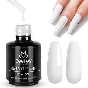 image:imageBeetles Pink Gel Polish  Strawberry Cream 15ML051Fl Oz Light Pink Gel Nail Polish Same Color Same Bottle Soak Off UV LED Lamp Summer Nails Art LongLasting Manicure Salon DIY HomeA  Creme White  French White