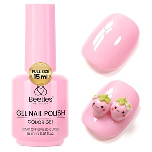image:imageBeetles Pink Gel Polish  Strawberry Cream 15ML051Fl Oz Light Pink Gel Nail Polish Same Color Same Bottle Soak Off UV LED Lamp Summer Nails Art LongLasting Manicure Salon DIY HomeStrawberry Cream
