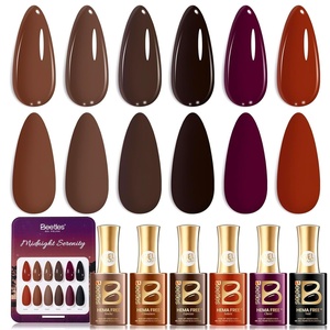 image:imageBeetles Pink Gel Polish Set  Ballet Rosa HemaFree Collection 6 Colors Nude Pink Colors Gel Kit with PreSwatched Color Card Soak Off UV LED Polish for DIY Nail Art Home Salon Gifts000Midnight Serenity
