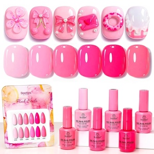 image:imageBeetles Pink Gel Polish Set  Ballet Rosa HemaFree Collection 6 Colors Nude Pink Colors Gel Kit with PreSwatched Color Card Soak Off UV LED Polish for DIY Nail Art Home Salon GiftsSummer Heartbeat