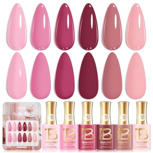 image:imageBeetles Pink Gel Polish Set  Ballet Rosa HemaFree Collection 6 Colors Nude Pink Colors Gel Kit with PreSwatched Color Card Soak Off UV LED Polish for DIY Nail Art Home Salon GiftsBallet Rosa