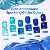 image:imageBeetles Blue Gel Nail Polish Set  Ocean Veil 6 Colors Jelly Summer Gel Nail Polish Kit Green Sheer Translucent Effect Soak off UV Nail Art DIY at Home Gift for WomenGlacier Diamond