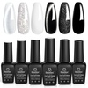 image:imageBeetles Blue Gel Nail Polish Set  Ocean Veil 6 Colors Jelly Summer Gel Nail Polish Kit Green Sheer Translucent Effect Soak off UV Nail Art DIY at Home Gift for Women00 Twilight Gleam