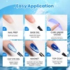 image:imageBeetles Blue Gel Nail Polish Set  Ocean Veil 6 Colors Jelly Summer Gel Nail Polish Kit Green Sheer Translucent Effect Soak off UV Nail Art DIY at Home Gift for Women000Liberty Blue