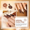 image:imageBeetles Blue Gel Nail Polish Set  Ocean Veil 6 Colors Jelly Summer Gel Nail Polish Kit Green Sheer Translucent Effect Soak off UV Nail Art DIY at Home Gift for Women000Chocolate Brown