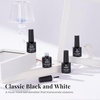 image:imageBeetles Blue Gel Nail Polish Set  Ocean Veil 6 Colors Jelly Summer Gel Nail Polish Kit Green Sheer Translucent Effect Soak off UV Nail Art DIY at Home Gift for Women00Black White Colors