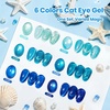 image:imageBeetles Blue Gel Nail Polish Set  Ocean Veil 6 Colors Jelly Summer Gel Nail Polish Kit Green Sheer Translucent Effect Soak off UV Nail Art DIY at Home Gift for Women000Liberty Blue
