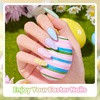 image:imageBeetles Blue Gel Nail Polish Set  Ocean Veil 6 Colors Jelly Summer Gel Nail Polish Kit Green Sheer Translucent Effect Soak off UV Nail Art DIY at Home Gift for WomenEaster Pastel Polka Dot
