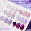 image:imageBeetles Blue Gel Nail Polish Set  Ocean Veil 6 Colors Jelly Summer Gel Nail Polish Kit Green Sheer Translucent Effect Soak off UV Nail Art DIY at Home Gift for Women000Amethyst Realm